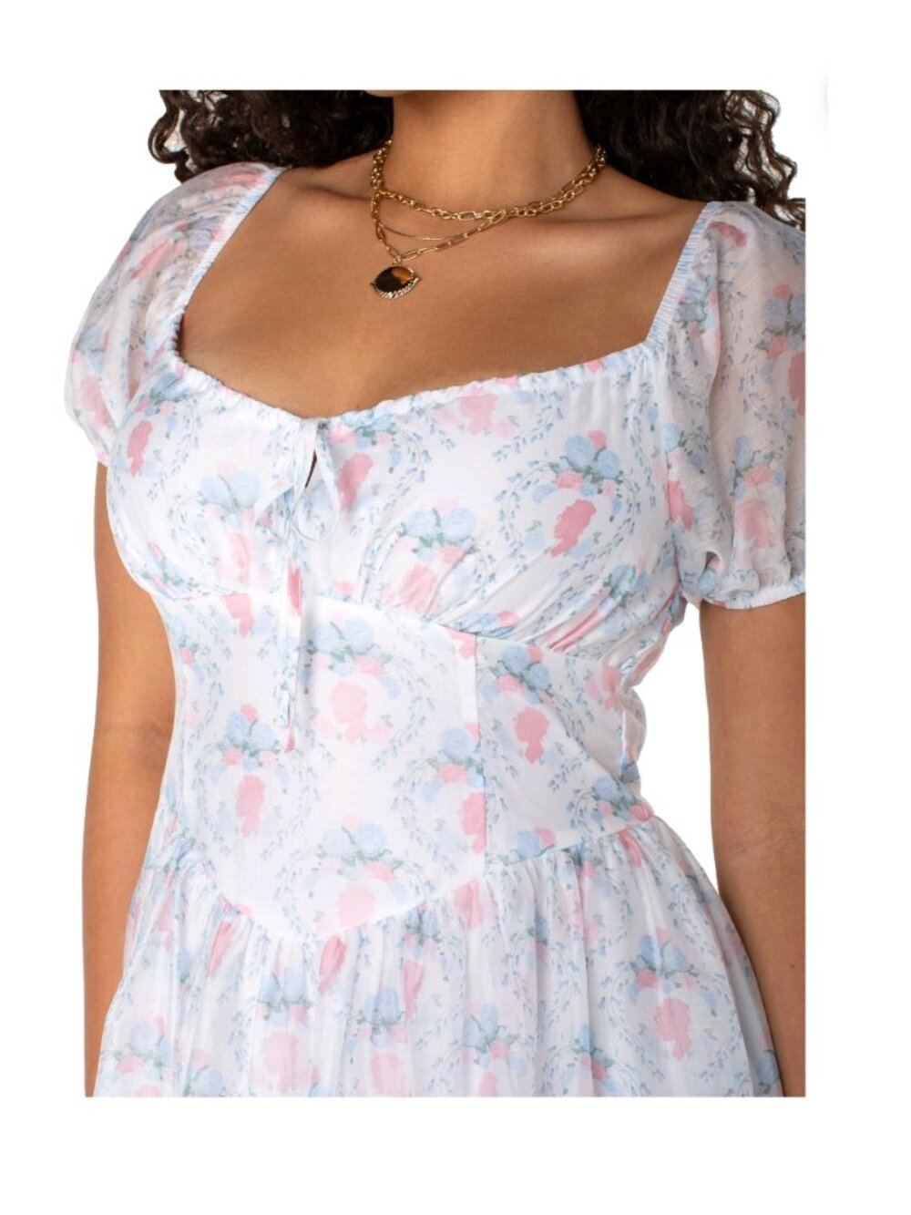 NWT Bridgerton Celebrity Pink Women's Lady Whistledown Puff Sleeve Mini Dress